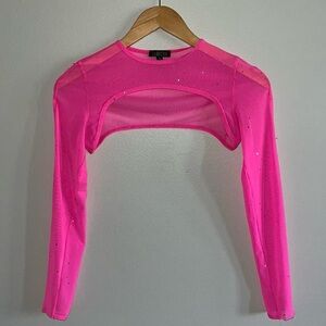 Clubexx Dolls Kill Mesh Neon Shrug Top